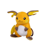 Peluche Raichu 30cm inspirée de Pokémon avec oreilles et queue électrique détaillées