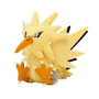 Peluche Electhor 20cm de Pokémon, le Pokémon Oiseau légendaire aux pouvoirs électriques.