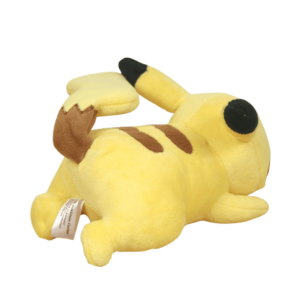 Peluche Pikachu de 25cm vue de dos, douce et fidèle, inspirée de Pokémon.