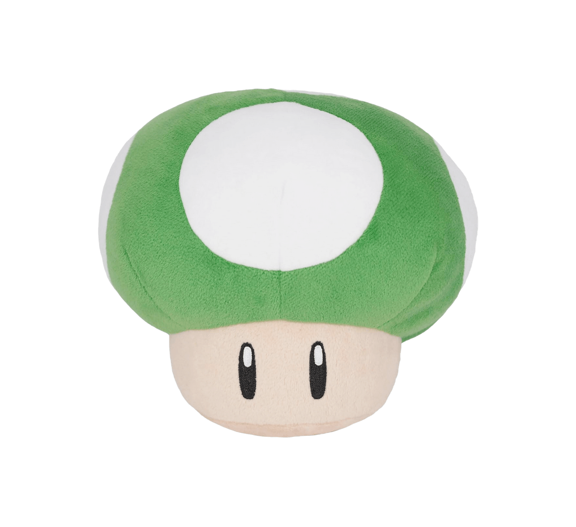 Peluche Champignon de 22cm inspirée de la série Mario, douce et colorée, parfaite pour les fans.