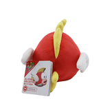 Peluche Cheep Cheep de 15cm, poisson volant emblématique de Mario, doux et mignon.