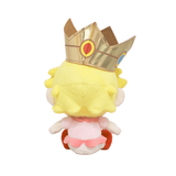 Peluche Bébé Peach de 13cm avec couronne, personnage de la série de jeux vidéo Mario.