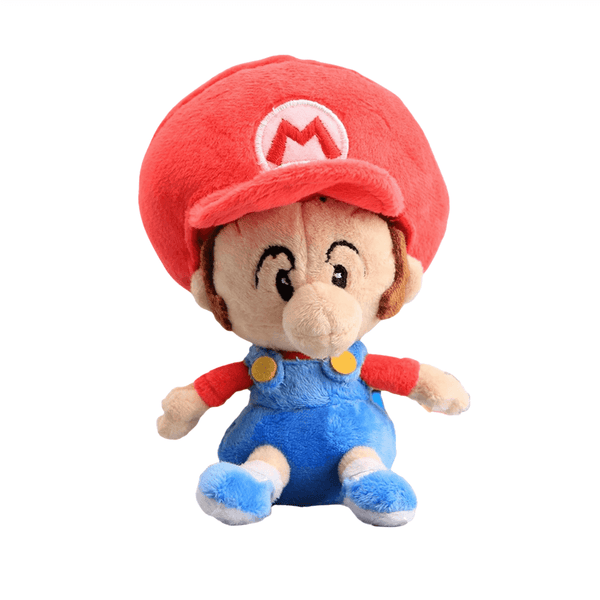 Peluche Bébé Mario 13 cm tirée de la série de jeu vidéo Super Mario Bros.