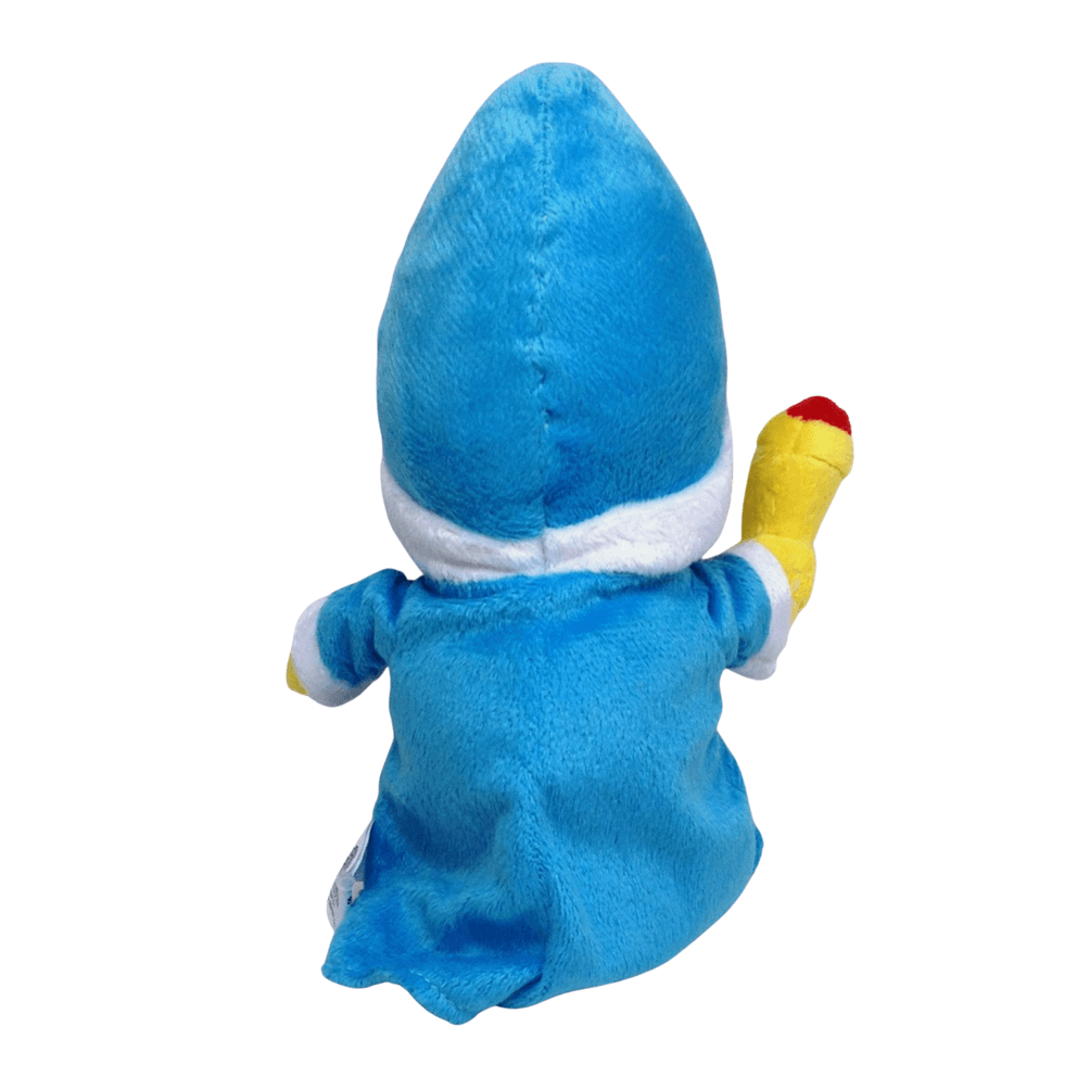 Peluche Kamek de 18cm, arrière, représentant le chef Magikoopa dans l'univers de Mario.