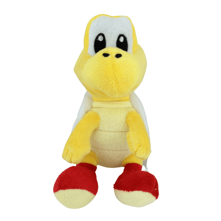 Peluche Koopa Rouge 14cm inspirée du jeu vidéo Mario, tortue bipède ennemie du roi Bowser.