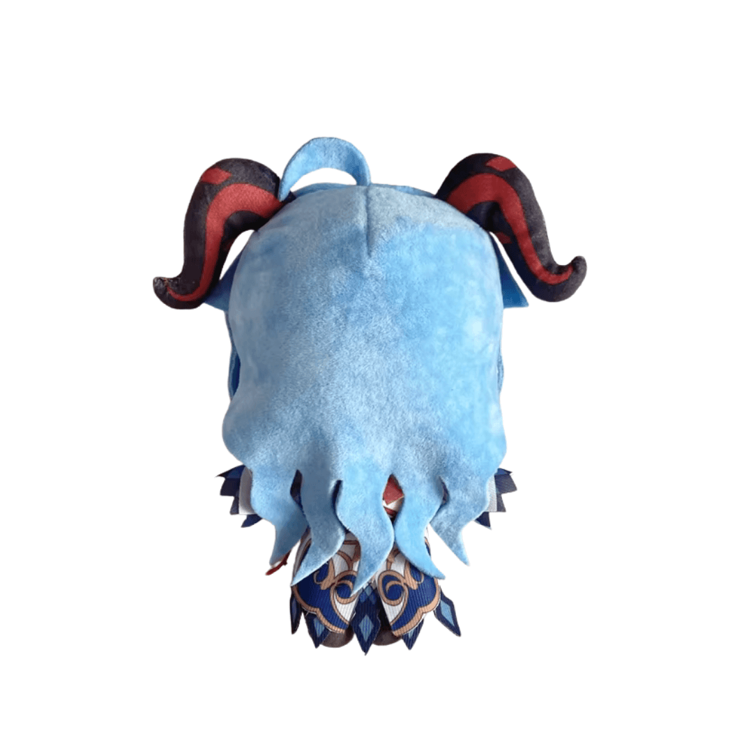 Peluche Ganyu de 20cm vue arrière, inspirée du jeu Genshin Impact avec détails uniques.