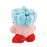 Peluche Kirby Glace de 20cm, protagoniste de la série Kirby, souple et réconfortant, vue arrière avec détails colorés.