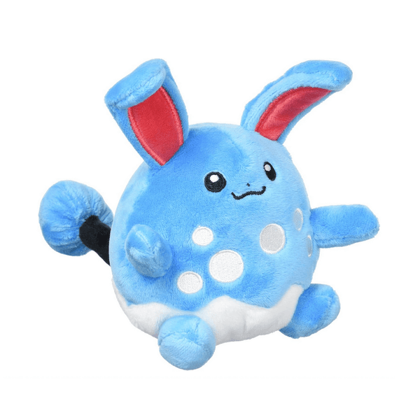 Peluche Azumarill 16cm inspirée de la série Pokémon, fidèle et puissante peluche bleue.