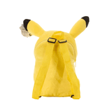 Sac à Dos Pikachu vu de dos avec des oreilles, peluche jaune et sangles, parfait pour les fans de Pokémon.