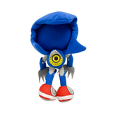 Peluche Metal Sonic de 30cm avec détails colorés, personnage emblématique de la série de jeux vidéo Sonic.