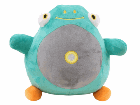 Peluche Ampibidou de 12cm inspirée du Pokémon avec nombril-dynamo produisant de l'électricité colossale