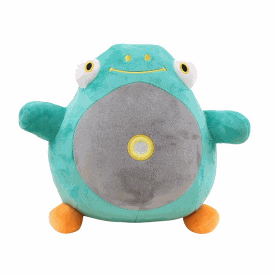 Peluche Ampibidou de 12cm inspirée du Pokémon avec nombril-dynamo produisant de l'électricité colossale