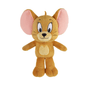 peluche Jerry en tissu doux brun et beige, avec grandes oreilles roses, museau crème et ventre en forme de cœur