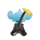 peluche Lixy bleue et noire en tissu doux, avec une longue queue terminée par une étoile jaune