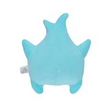 peluche Luma bleue en tissu doux, vue de dos, avec une silhouette étoilée à plusieurs pointes et de petites jambes
