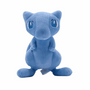 peluche Mew Shiny bleue en tissu doux, avec de grands yeux brillants, de petites oreilles pointues et une longue queue