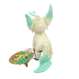 peluche Phyllali crème et vert menthe, avec de longues oreilles feuillues et une grande queue courbée