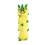 Peluche Pokey jaune en segments arrondis, avec des épines et des détails verts, un visage souriant et des yeux noirs.